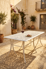Vega Floral Aluminium Outdoor Rectangle Table