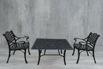 Vega Floral Square  Coffee Table with 2Chairs (Set of 3)