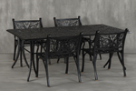 Vega Floral Rectangle Dining Table and 4Chairs (Set of 5)