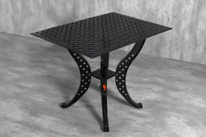 Orion Rectangle Aluminium Table - Basketweave design