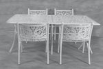 Vega Floral Rectangle Dining Table and 4Chairs (Set of 5)